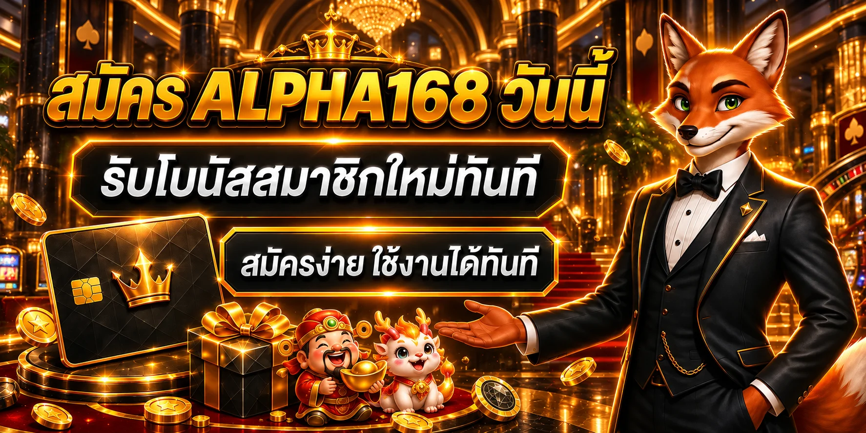 สมัคร ALPHA168 และรับโบนัสสมาชิกใหม่
